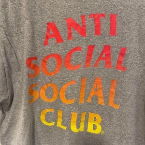 Anti-social-social-club Men's Grey T-shirt